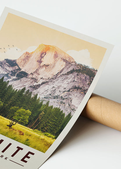 Yosemite Minimalist National Park Poster