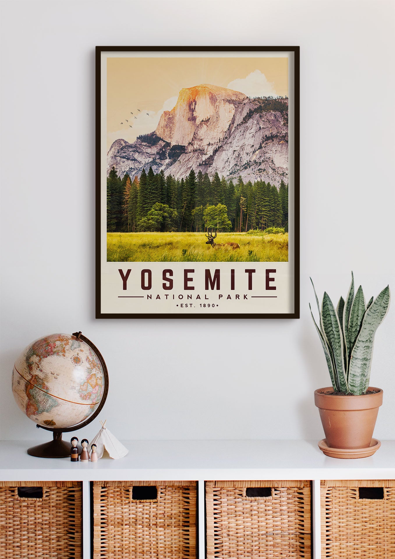 Yosemite Minimalist National Park Poster