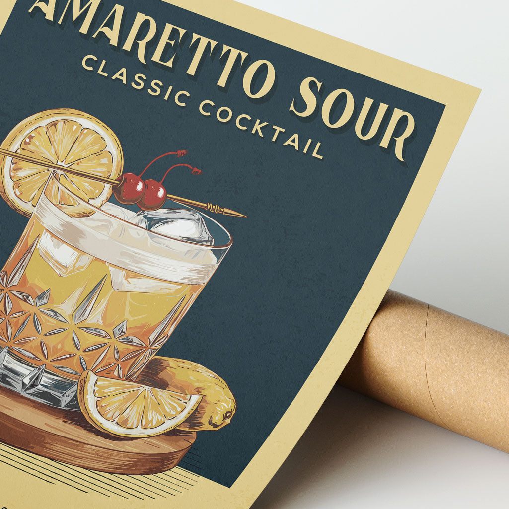 Amaretto Sour - Classic Cocktail Poster