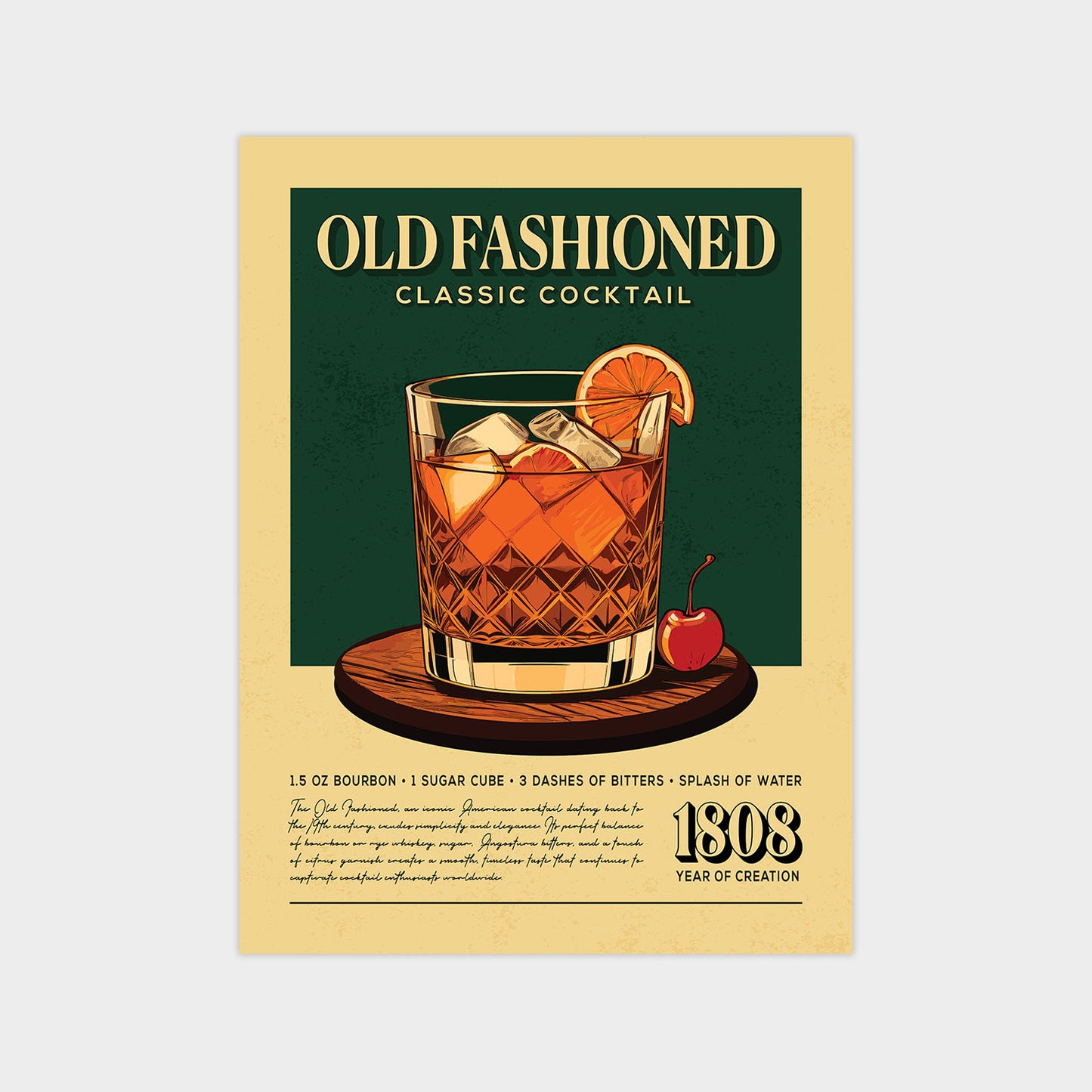 Old Fashioned - Classic Cocktail Poster