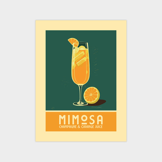 Mimosa - Vintage Cocktail Poster