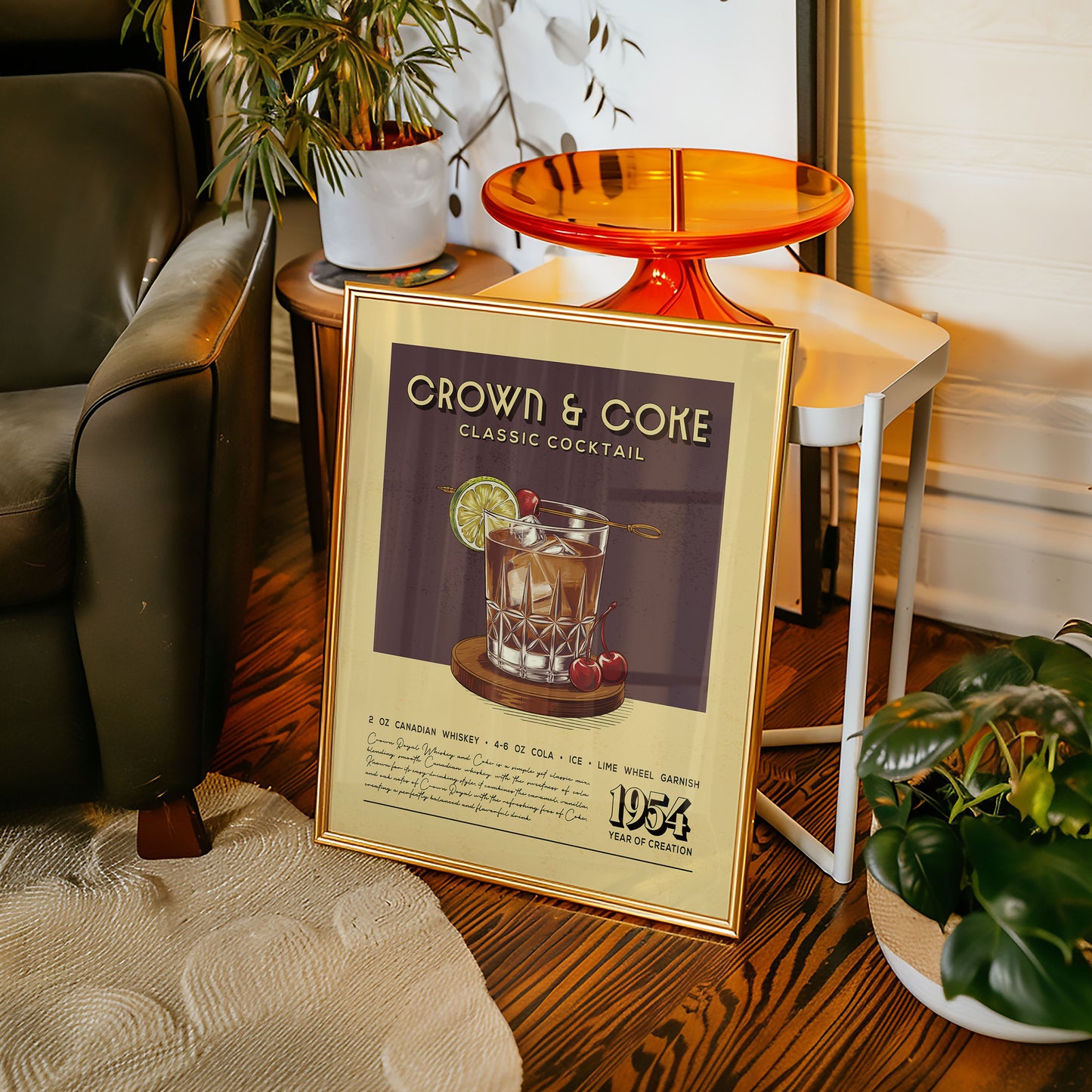 Crown and Coke - Classic Cocktail Poster