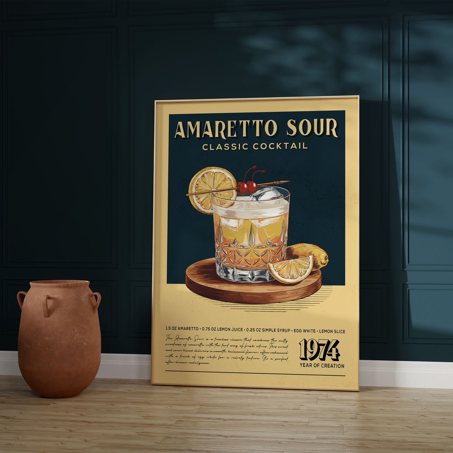 Amaretto Sour - Classic Cocktail Poster