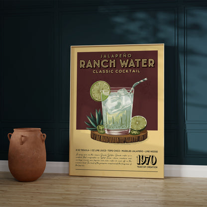 Jalapeno Ranch Water  - Classic Cocktail Poster