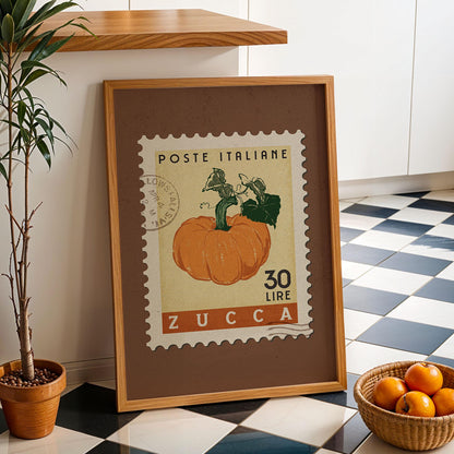 a picture of a post stamp with a picture of a pumpkin
