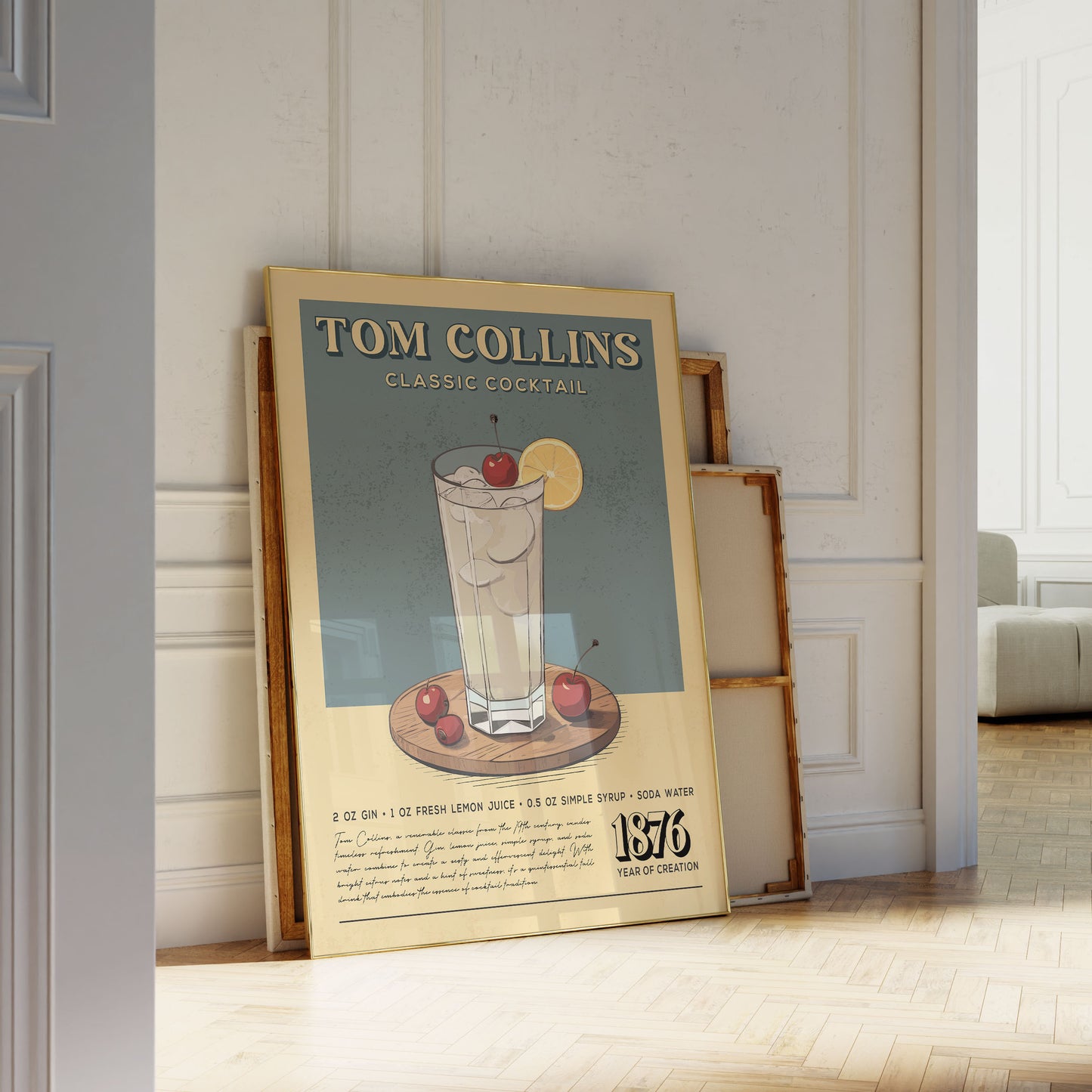 Tom Collins - Classic Cocktail Poster