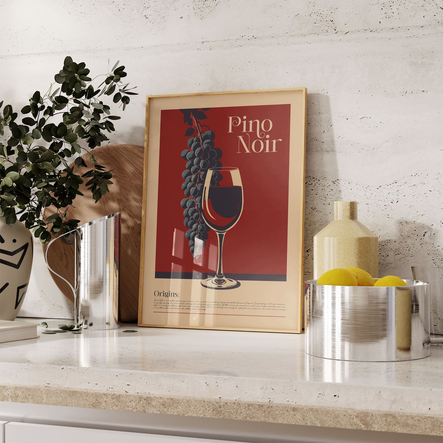 Pino Noir Red Wine - Vintage Alcohol Poster