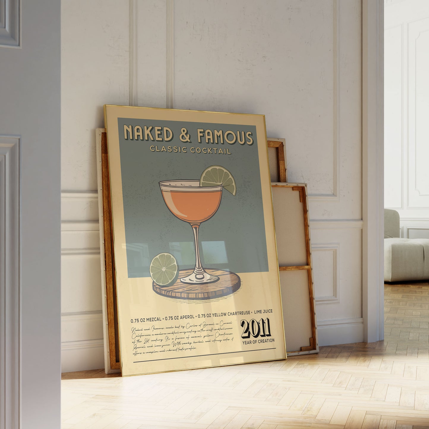 Naked and Famous - Classic Cocktail Poster