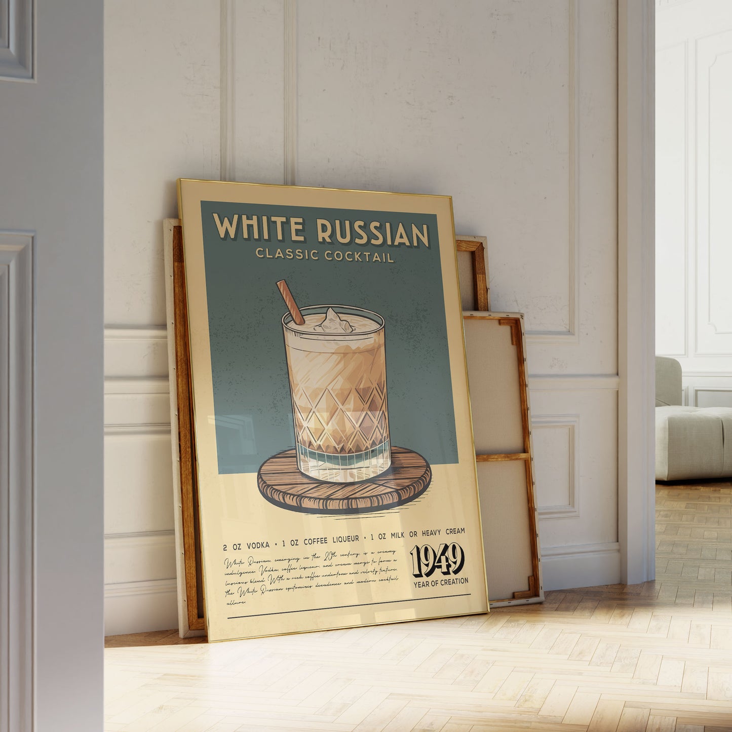 White Russian - Classic Cocktail Poster