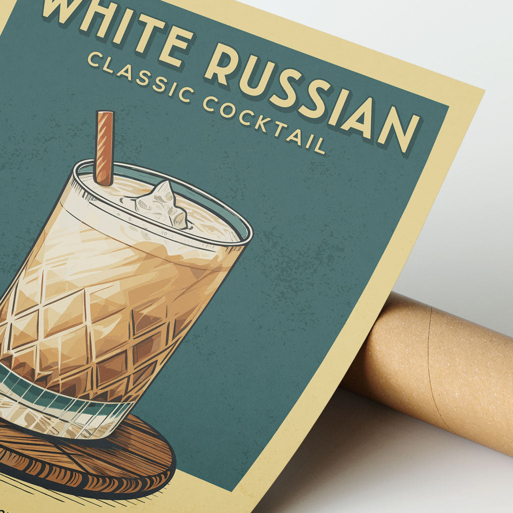 White Russian - Classic Cocktail Poster