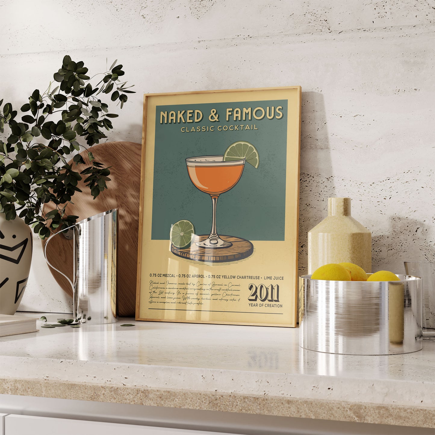 Naked and Famous - Classic Cocktail Poster