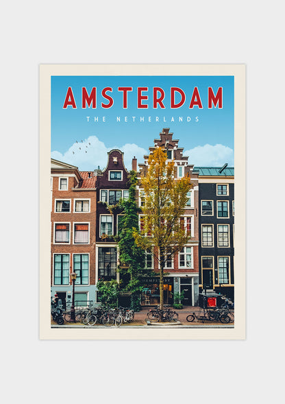 Amsterdam, The Netherlands - Vintage Travel Print - Vintaprints