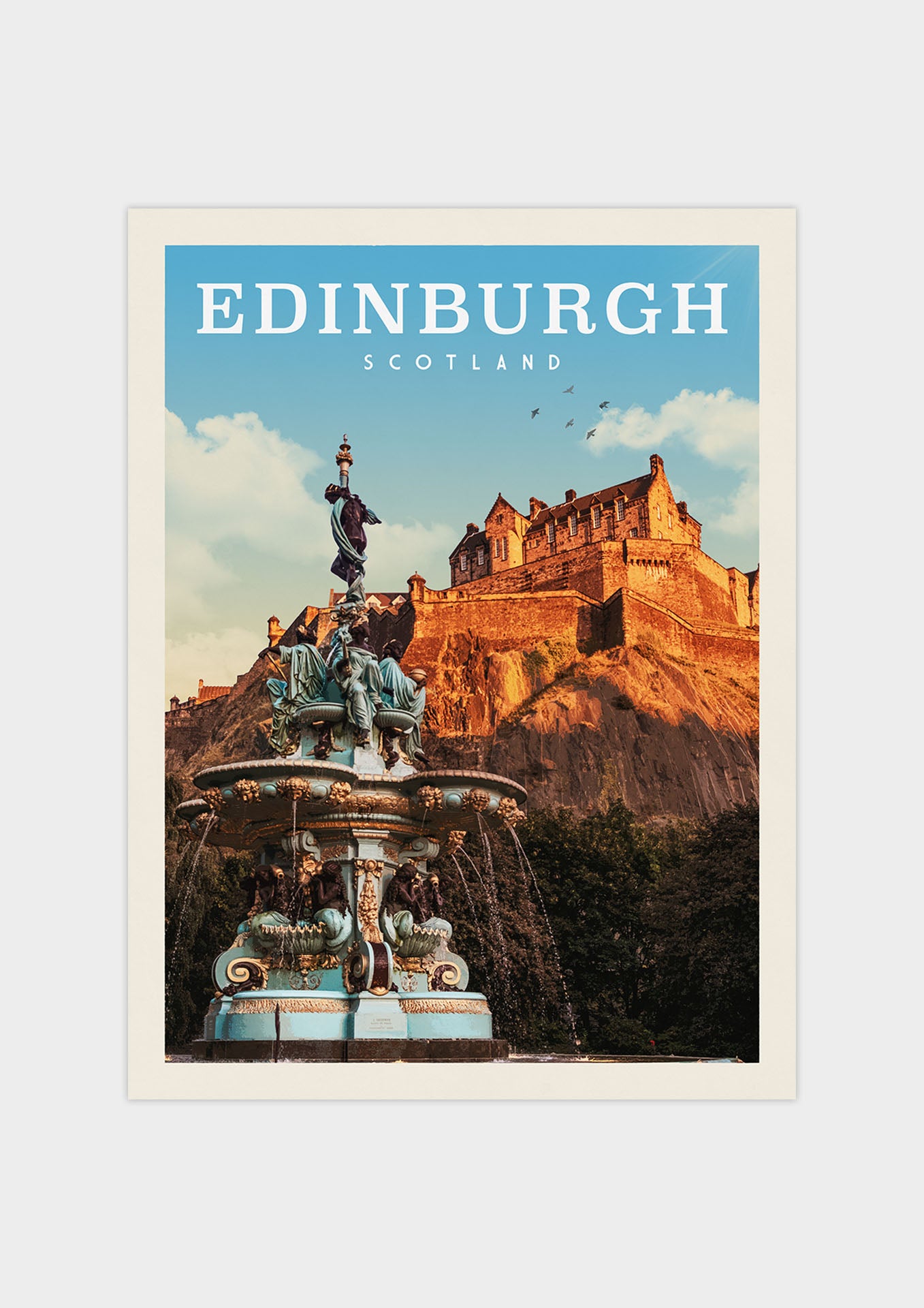 Edinburgh, Scotland - Vintage Travel Print - Vintaprints