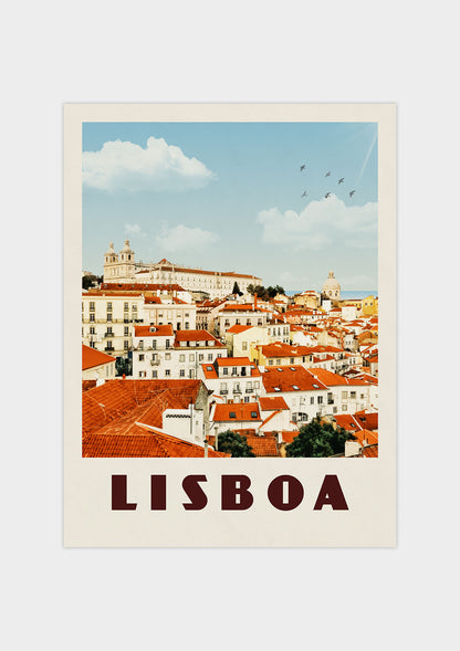 Lisboa, Portugal - Vintage Travel Poster