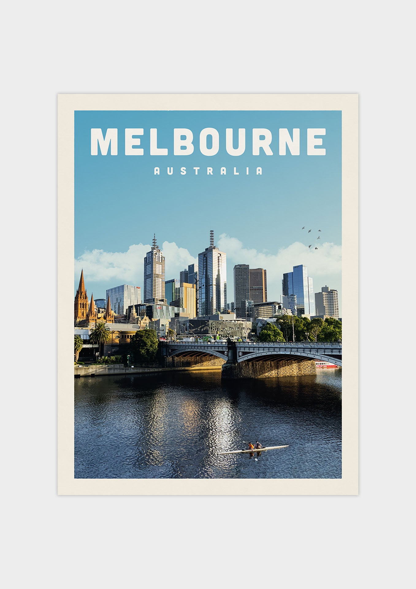 Melbourne, Australia - Vintage Travel Print - Vintaprints