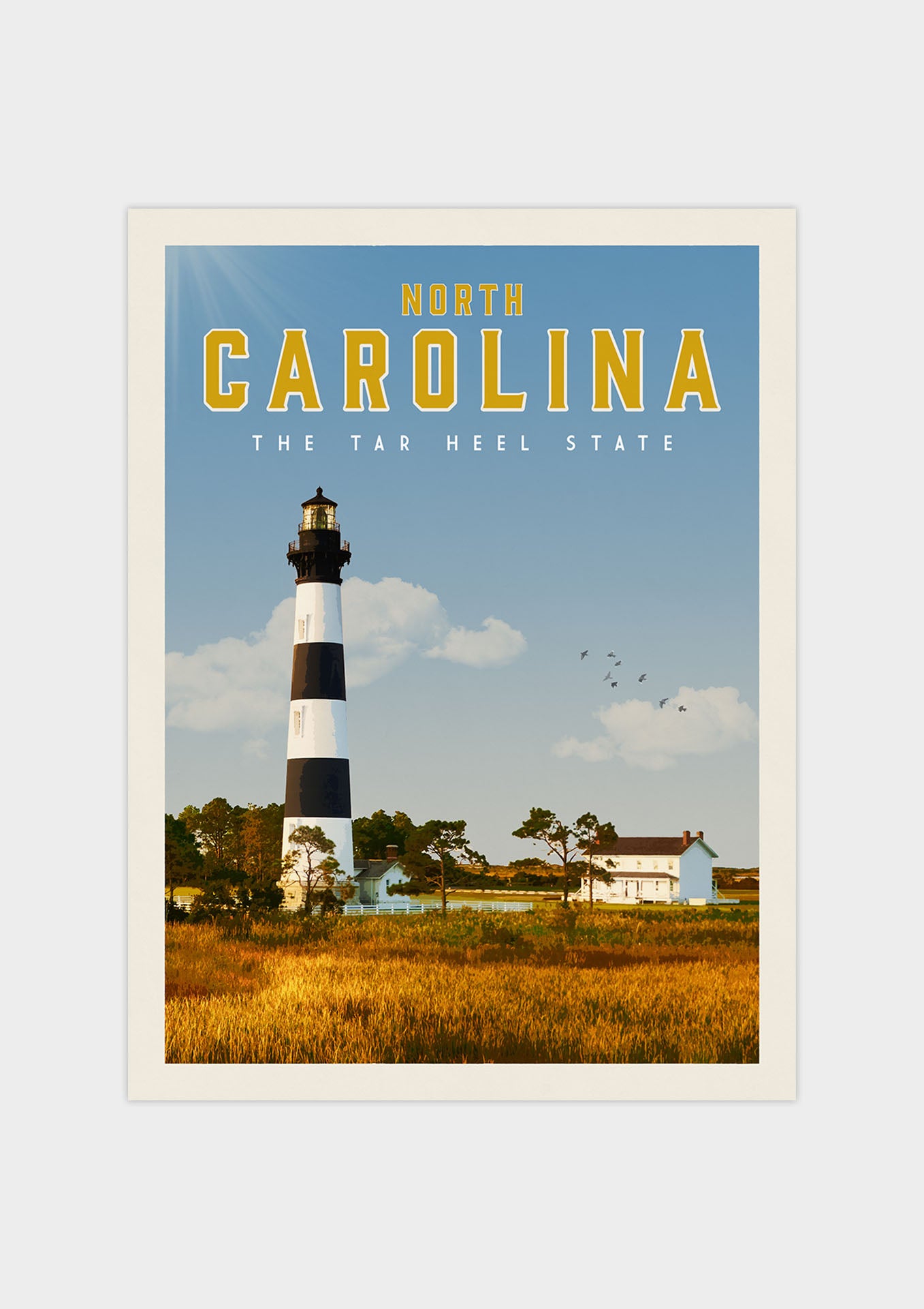 North Carolina Vintage Wall Art Travel Poster | Vintaprints