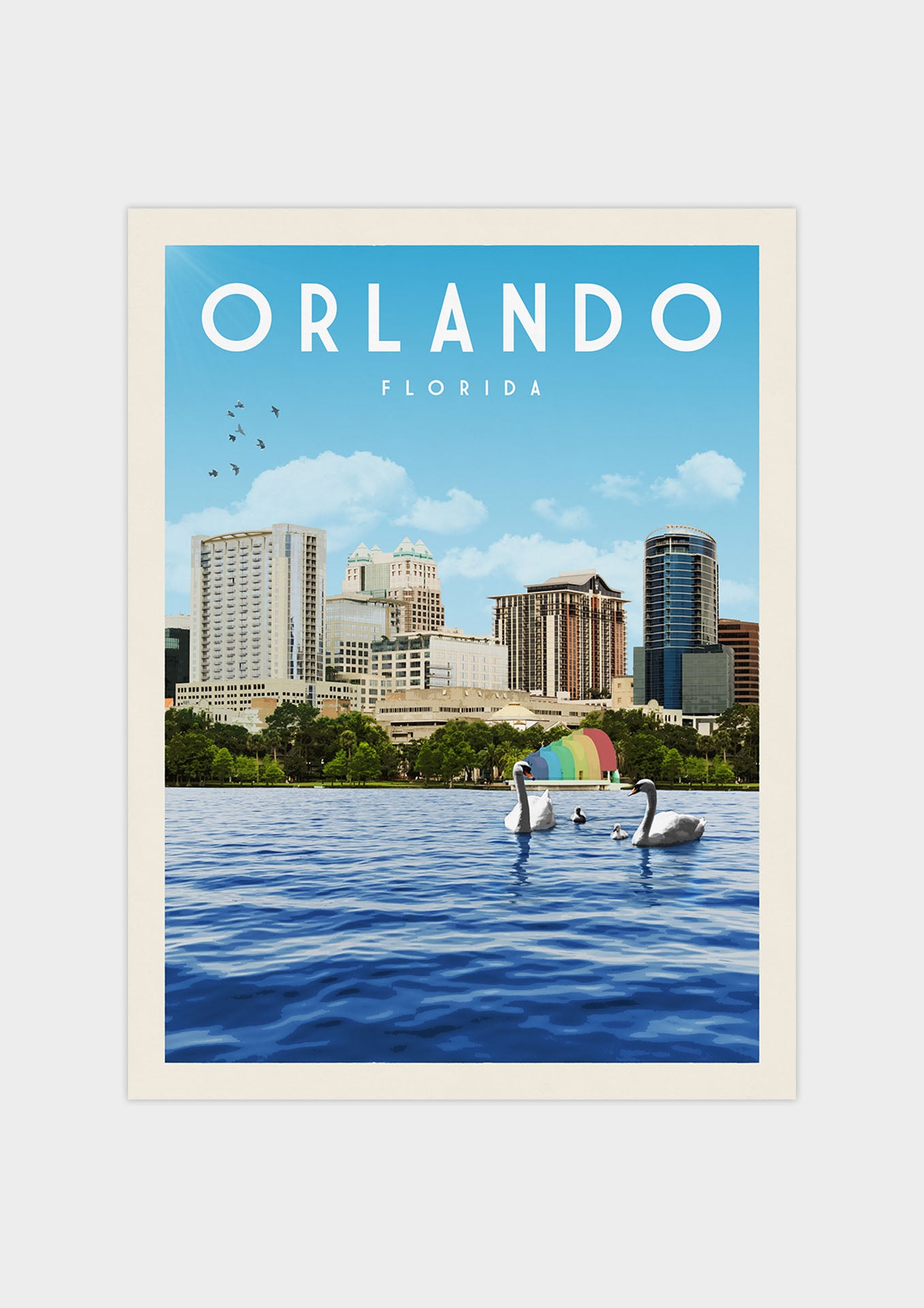 Orlando, Florida Vintage Wall Art Travel Poster | Vintaprints