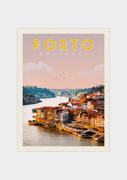 Porto, Portugal - Vintage Travel Poster