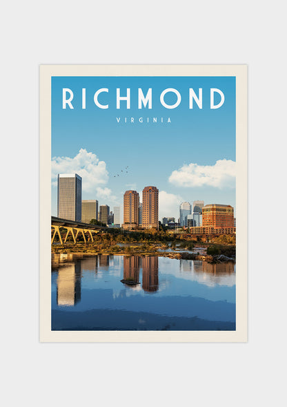 Richmond, Virginia Vintage Wall Art Travel Poster | Vintaprints