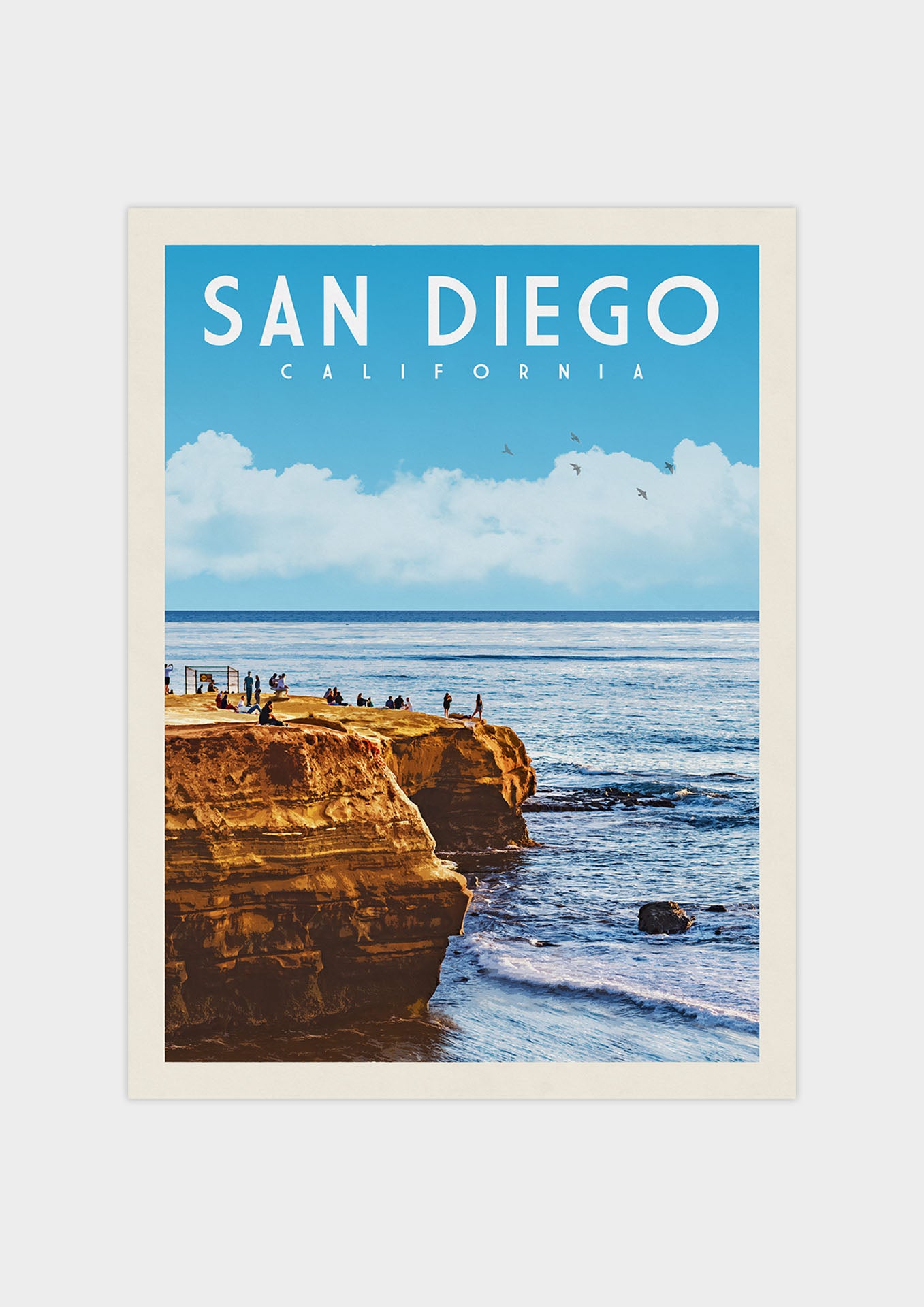 San Diego, California Vintage Wall Art Travel Poster | Vintaprints