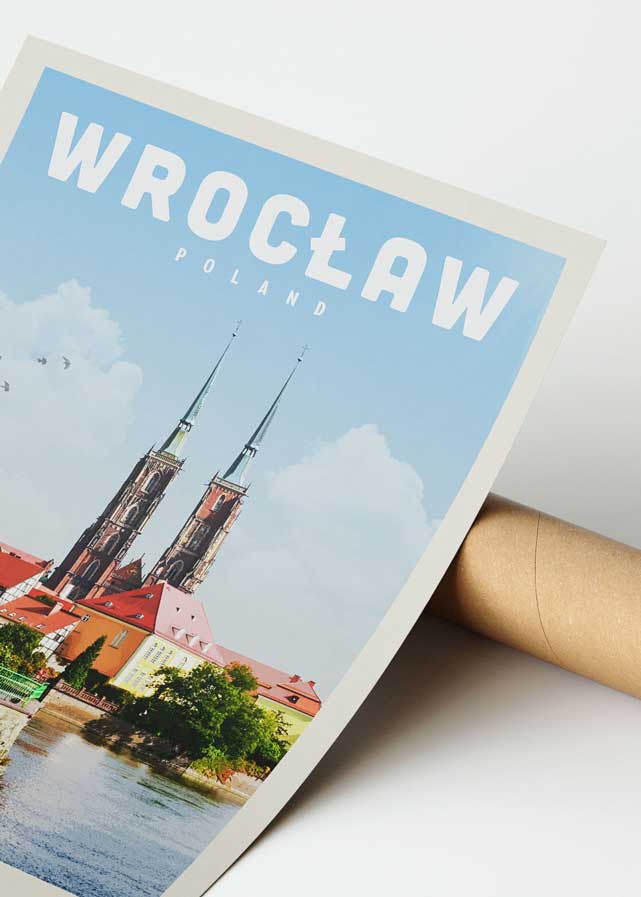 Wroclaw, Poland - Vintage Travel Poster