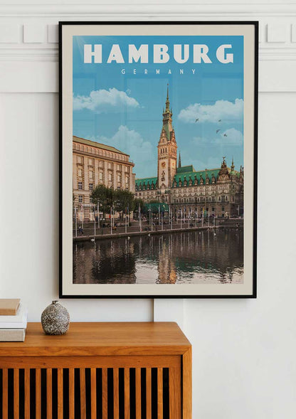 Hamburg, Germany - Vintage Travel Poster