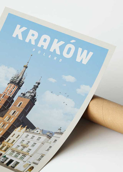 Krakow, Poland - Vintage Travel Poster