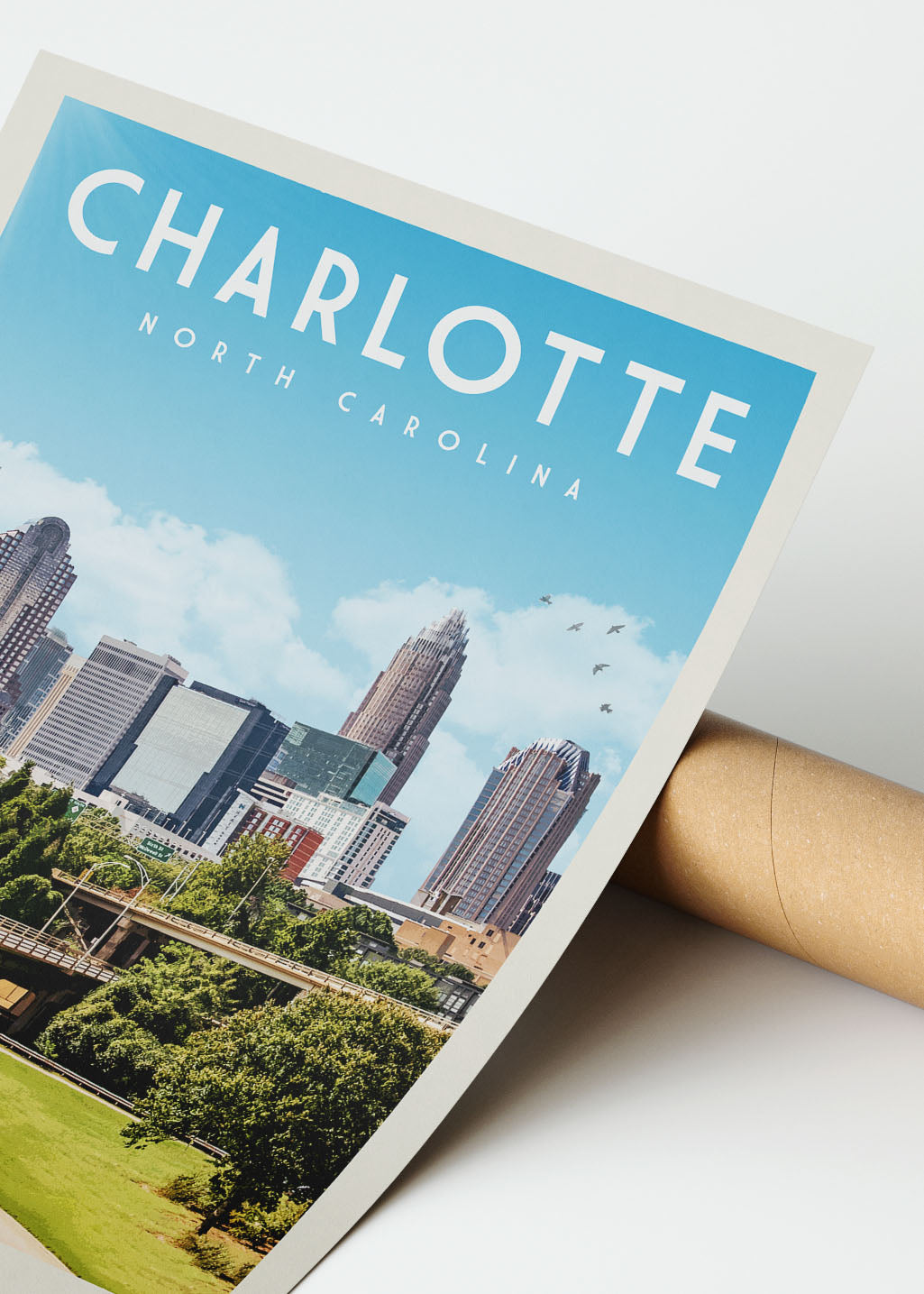 Charlotte, North Carolina - Vintage Travel Print - Vintaprints