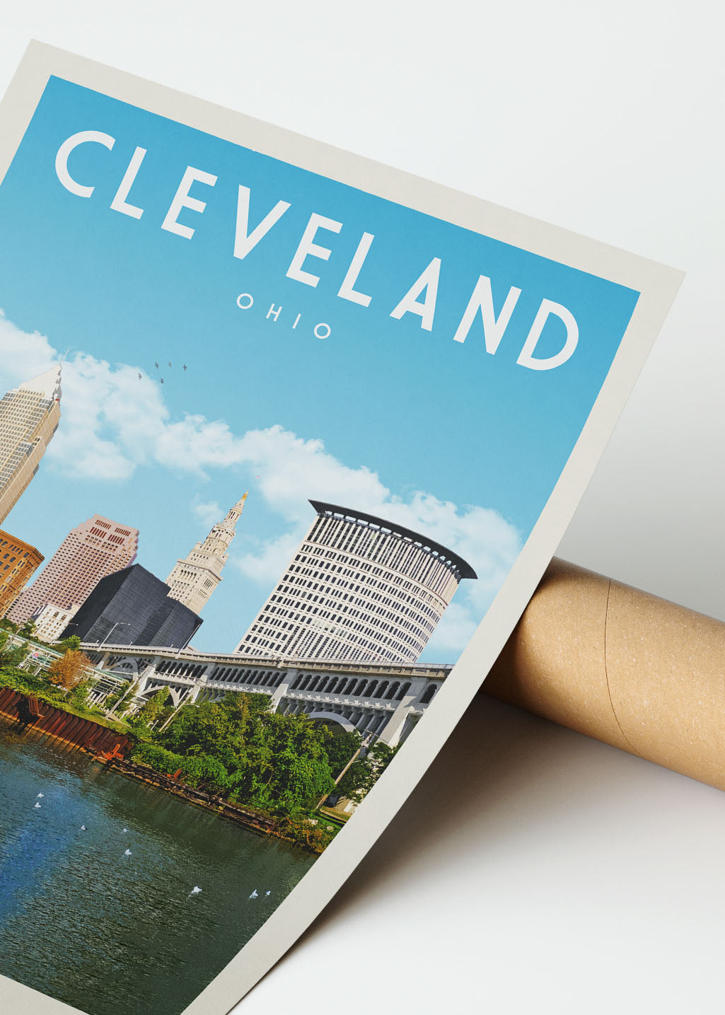 Cleveland, Ohio - Vintage Travel Print - Vintaprints