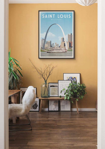 St. Louis, Missouri - Vintage Travel Poster