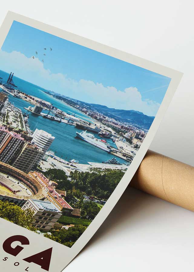 Malaga, Spain - Vintage Travel Poster