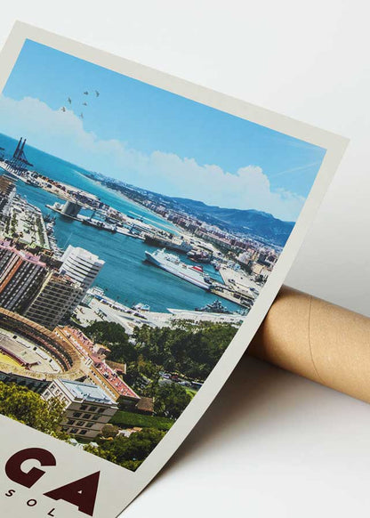 Malaga, Spain - Vintage Travel Poster