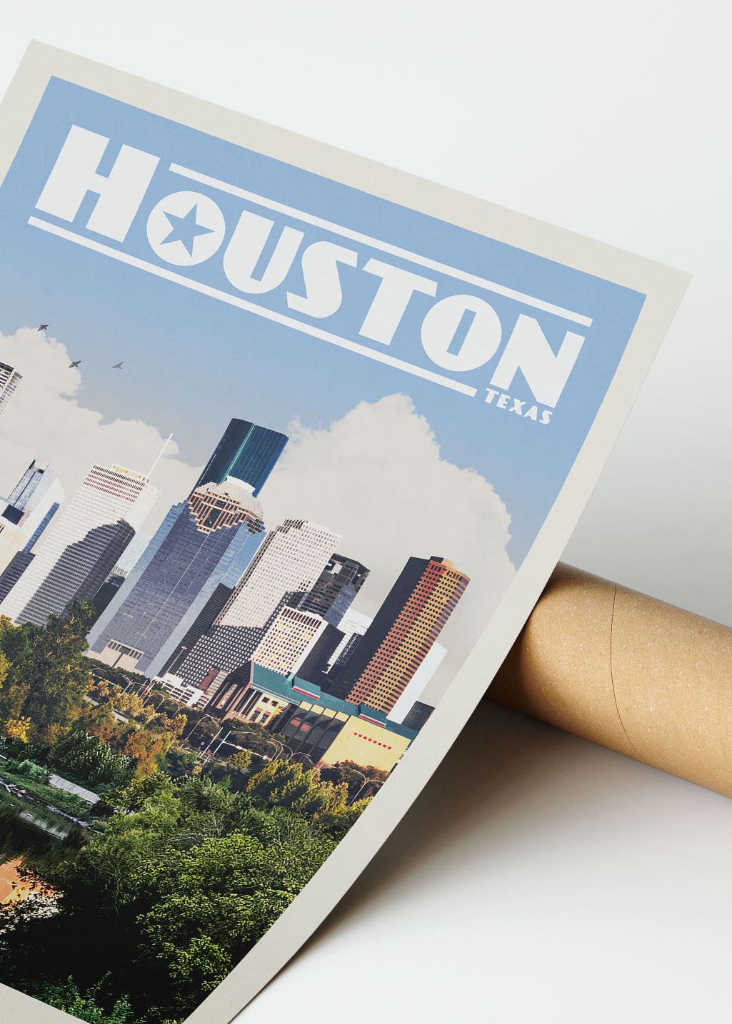 Houston, Texas - Vintage Travel Print - Vintaprints