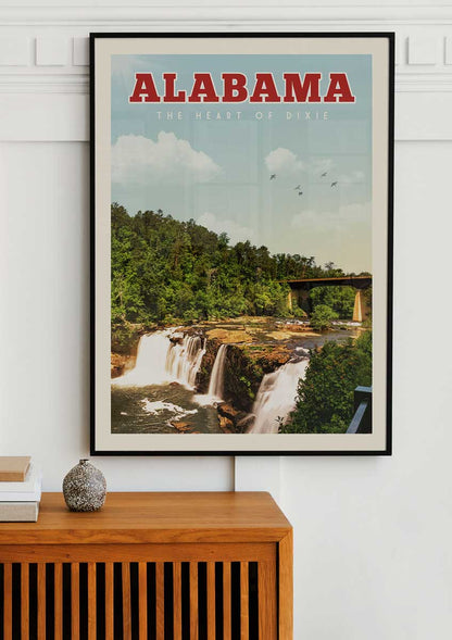 Alabama - Vintage Travel Print