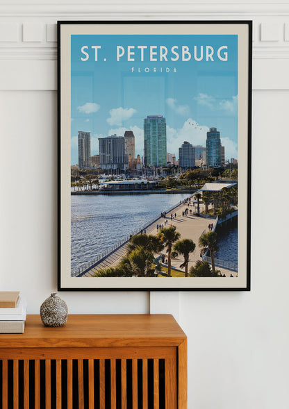 St. Petersburg, Florida - Vintage Travel Poster