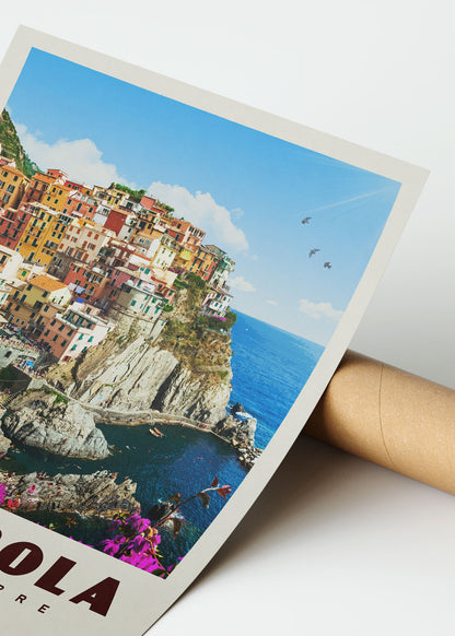 Manarola, Italy - Vintage Travel Print - Vintaprints
