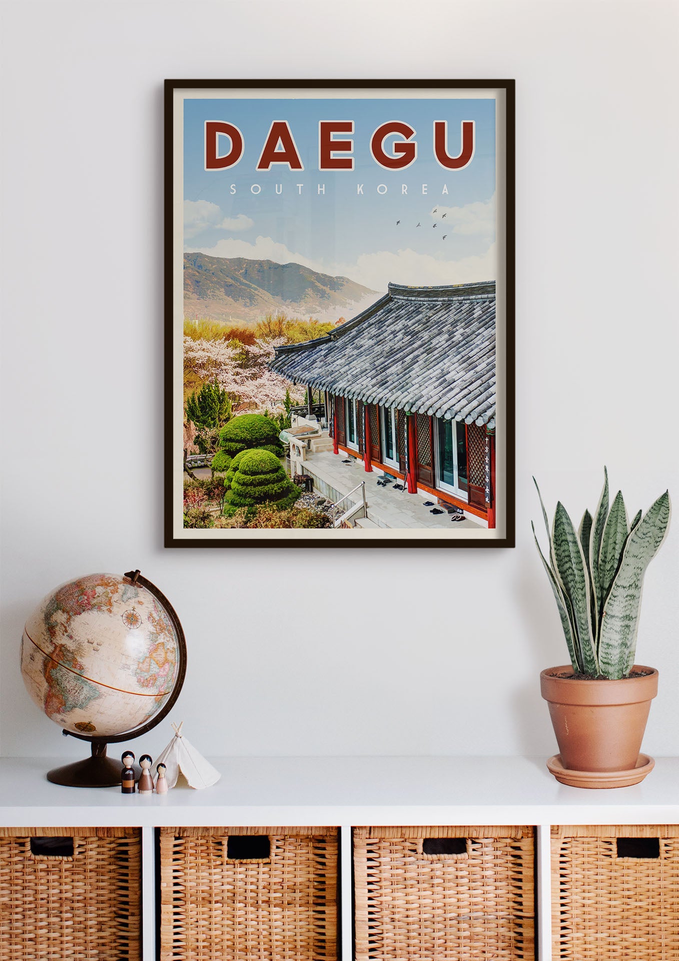 Daegu, South Korea - Vintage Travel Print