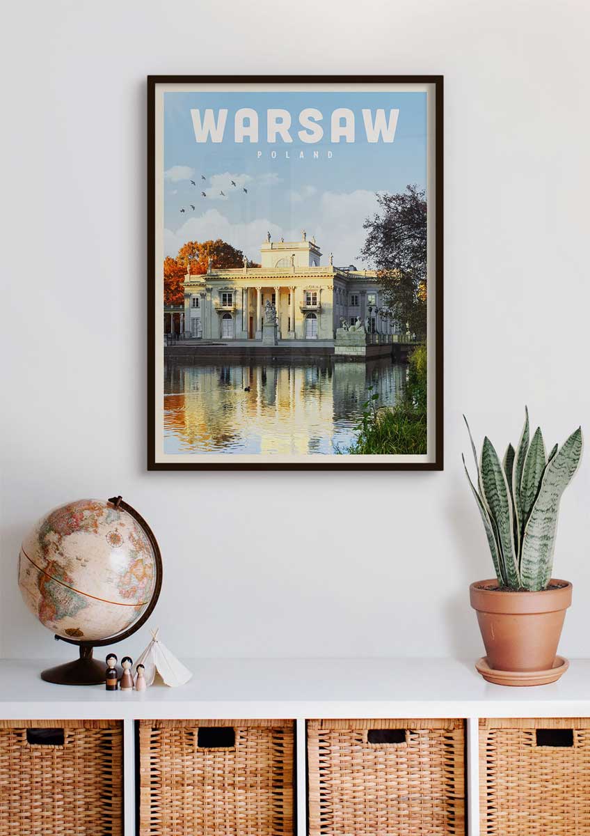 Warsaw, Poland - Vintage Travel Poster