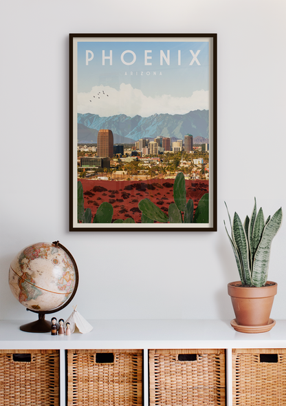 Phoenix, Arizona - Vintage Travel Poster