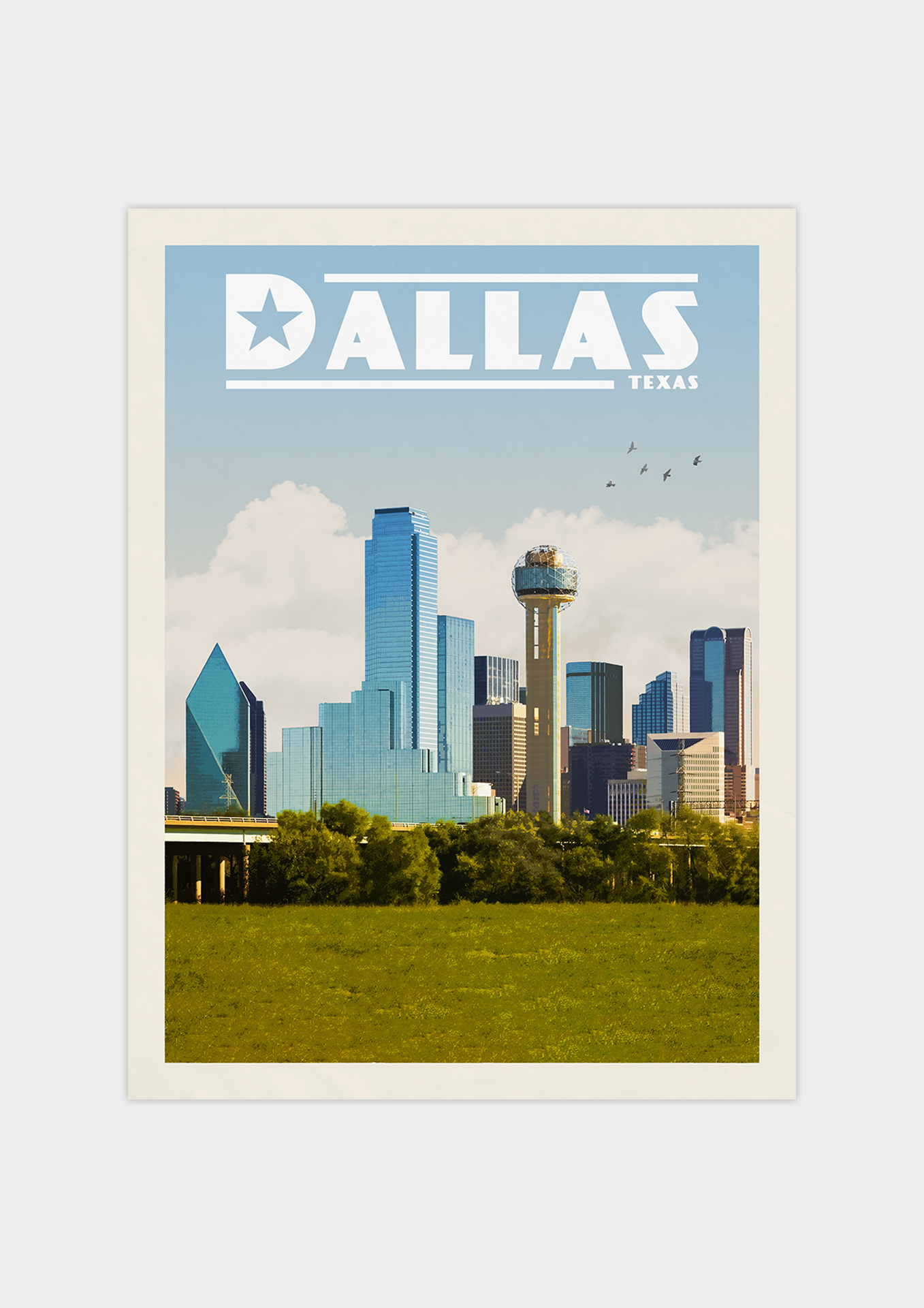 Dallas, Texas Vintage Wall Art Travel Poster | Vintaprints