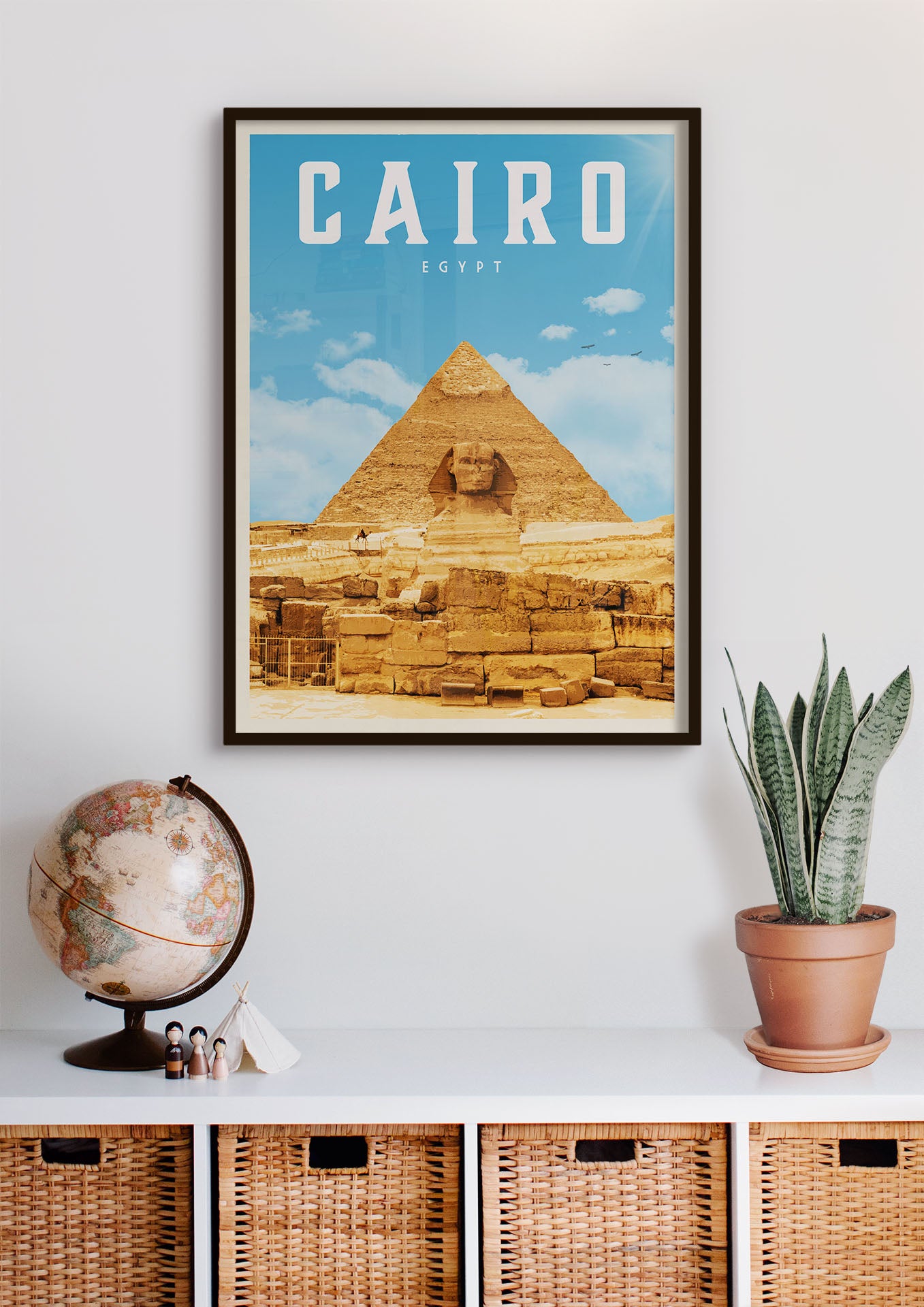 Cairo, Egypt - Vintage Travel Print