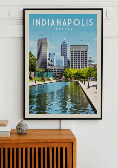 Indianapolis, Indiana - Vintage Travel Poster