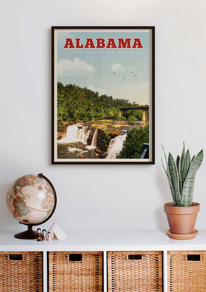 Alabama - Vintage Travel Print