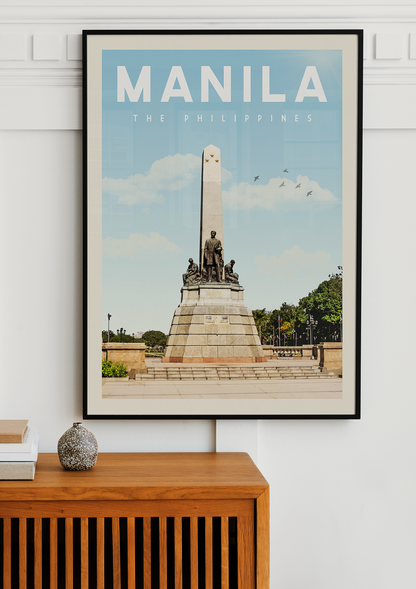 Manila, Philippines - Vintage Travel Print