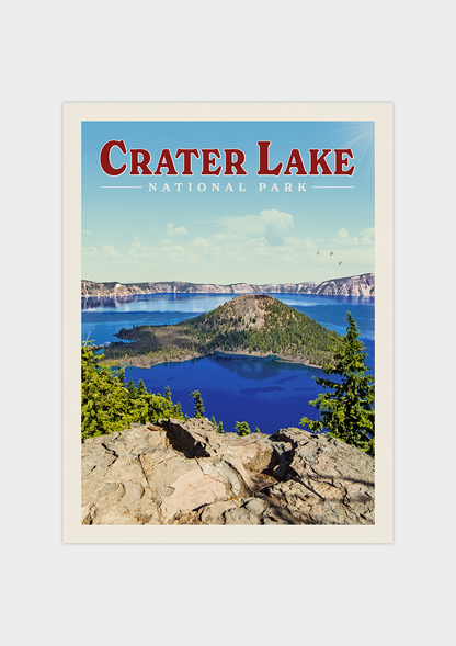 Crater Lake Vintage National Park Poster | Vintaprints