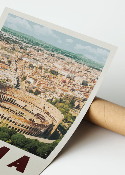 Rome, Italy - Vintage Travel Poster