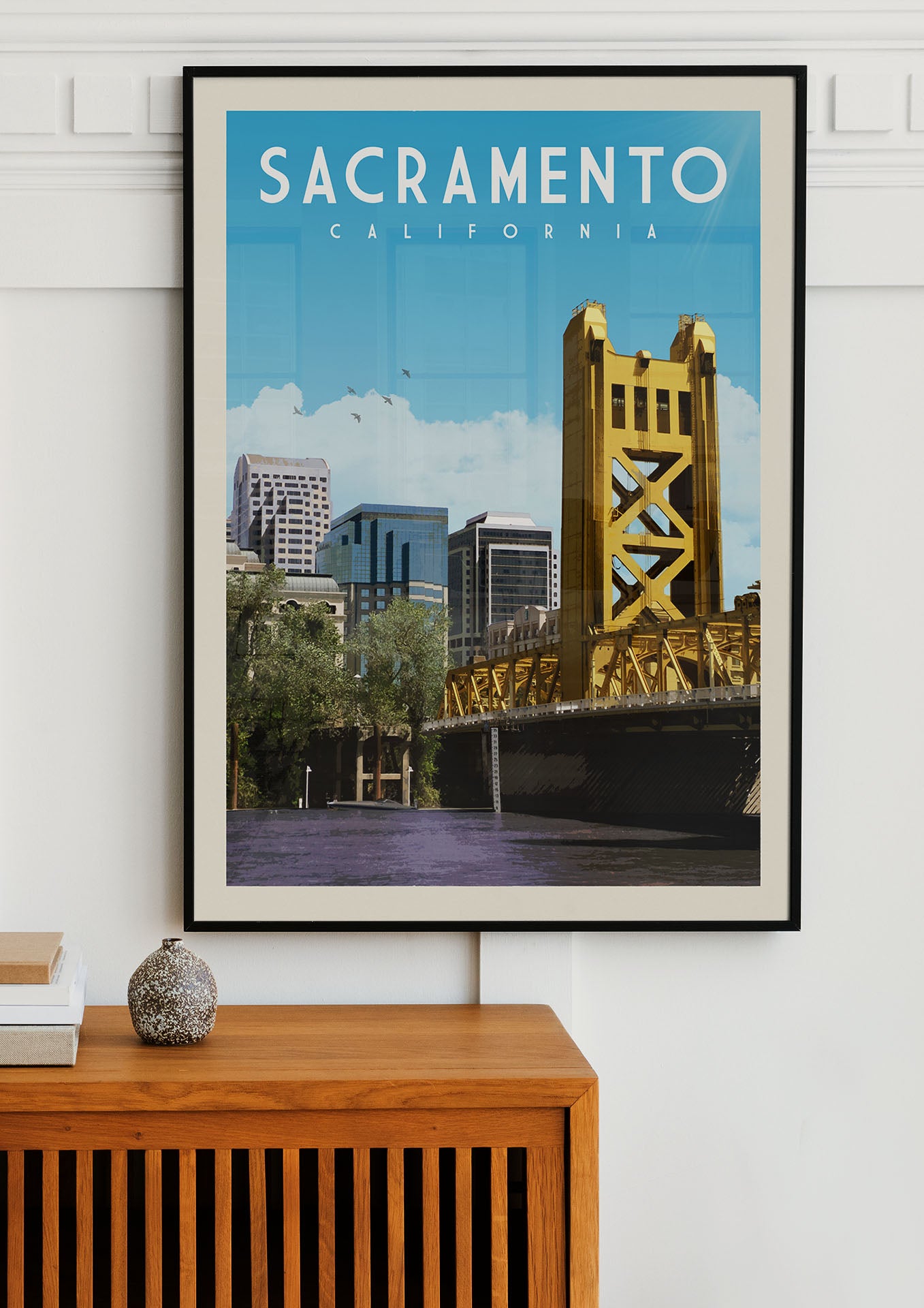 Sacramento, California - Vintage Travel Poster