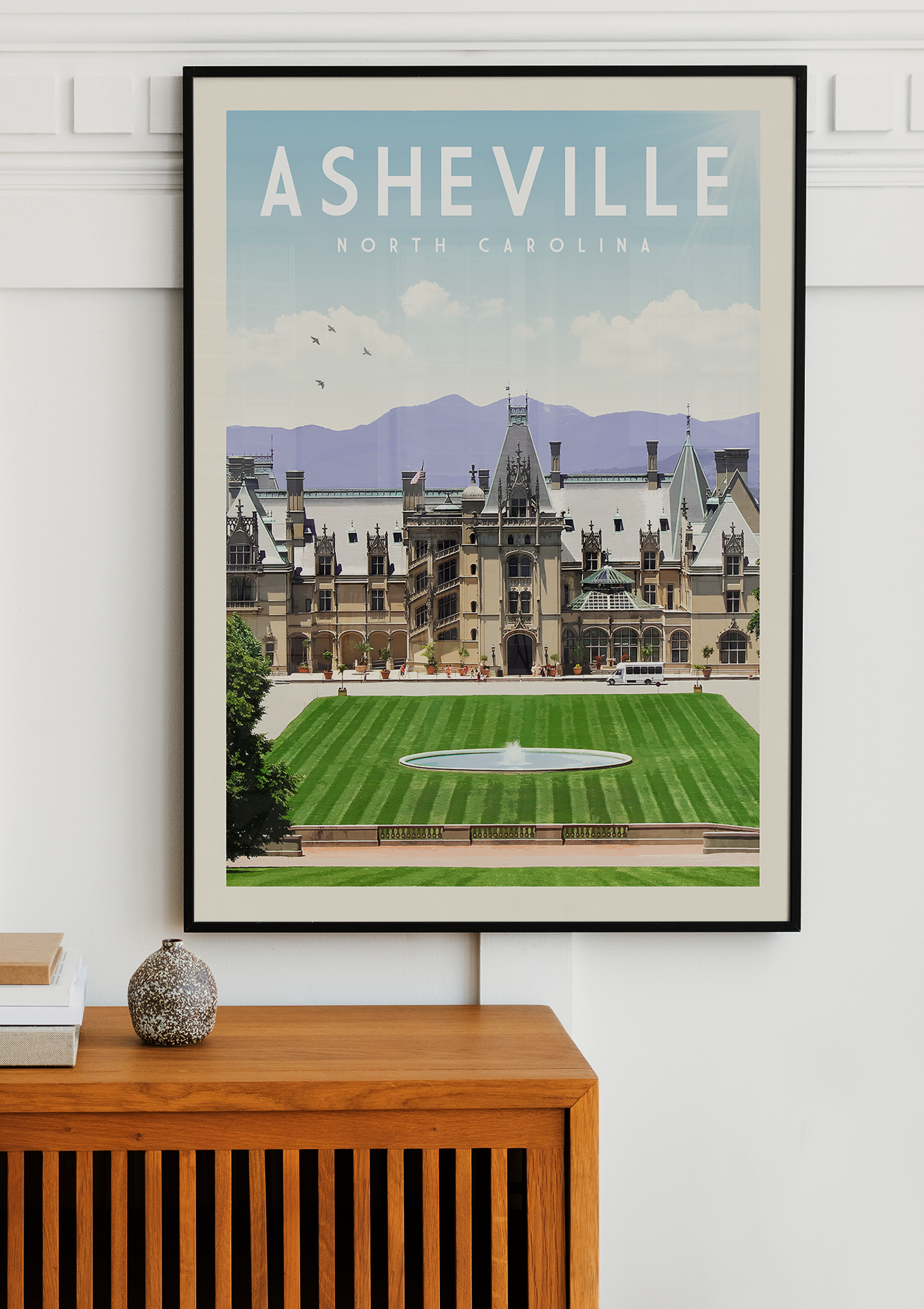 Ashville, North Carolina - Vintage Travel Poster