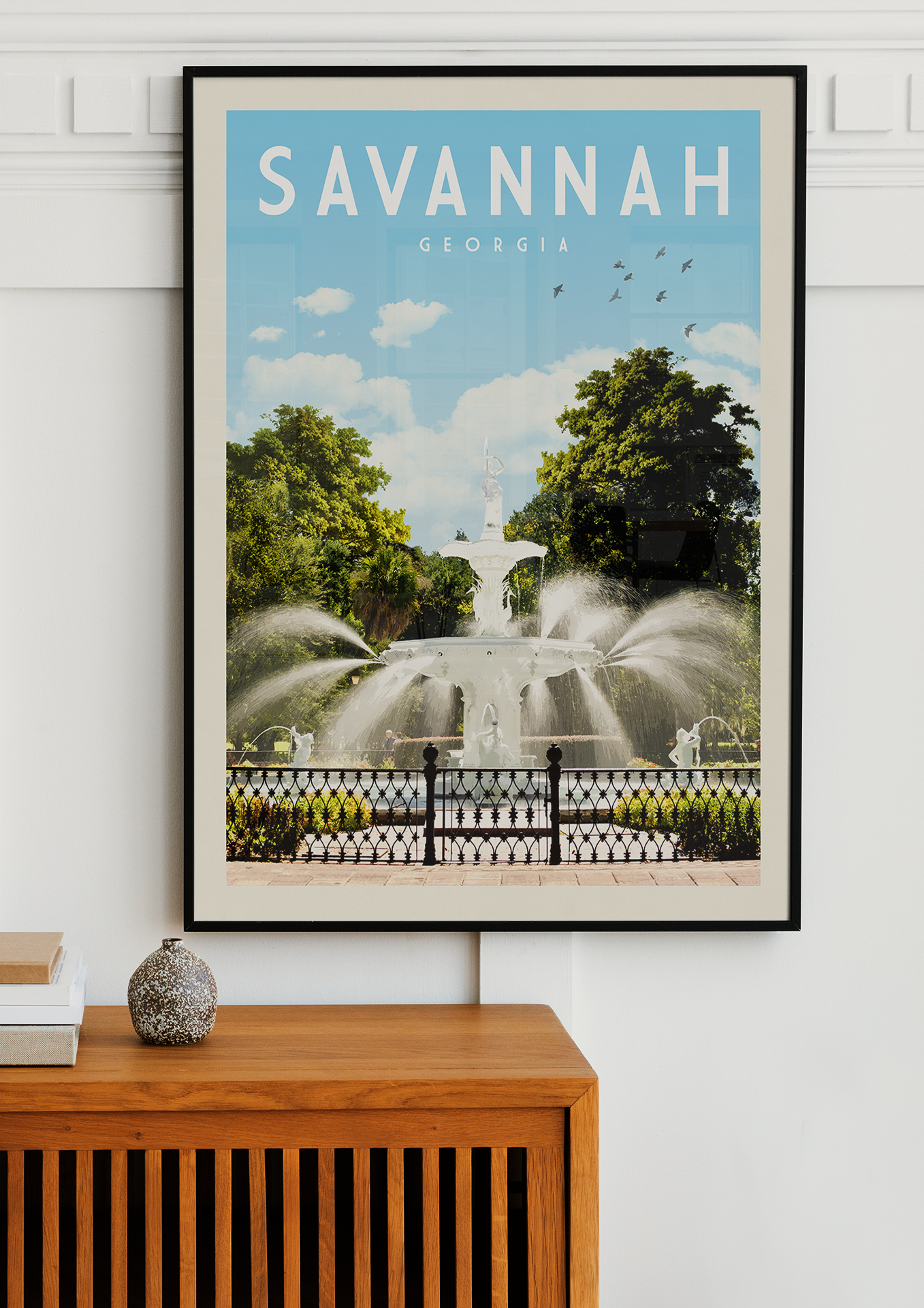 Savannah, Georgia - Vintage Travel Poster