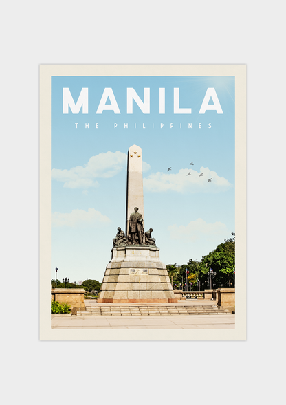 Manila, Philippines - Vintage Travel Print